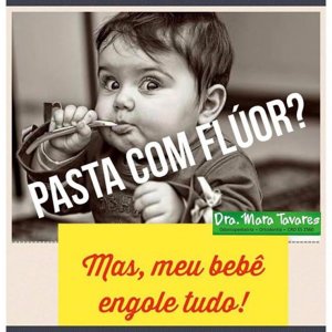 Meu bebê engole toda a pasta de dente